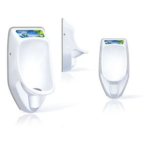 wandmontiertes Urinal / Polycarbonat / wasserlos