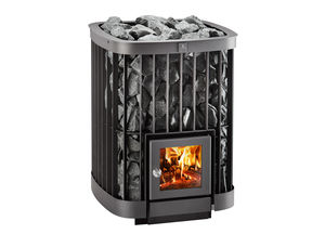 Holz-Kaminofen / Metall / modern / für Sauna