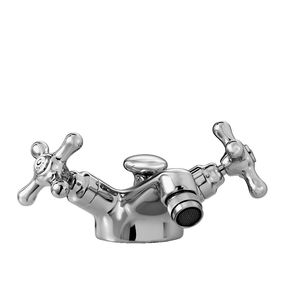 Mischbatterie für Bidet / freistehend / verchromtes Metall / Bronze