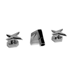 Mischbatterie für Bidet / freistehend / verchromtes Metall / Bronze