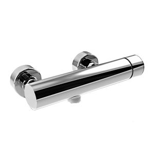 Einhebelmischer für Duschen / wandmontiert / verchromtes Metall / Bronze