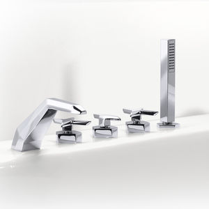 Mischbatterie für Duschen / für Badewanne / Tisch / verchromtes Metall