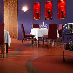 Linoleum-Bodenbelag / rutschfest / schalldämpfend / antibakteriell