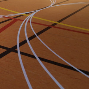 Linoleum-Sportboden / Innenraum / für Mehrzweck-Sporthallen