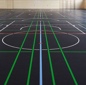 Linoleum-Sportboden / Innenraum / für Mehrzweck-Sporthallen