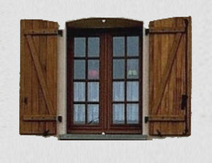 einflügeliger Fensterladen