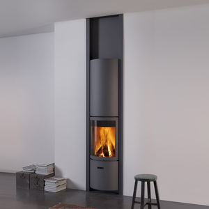 Geschlossene Feuerstelle / Holz / 1 Sichtseite / Metall