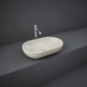 Wand-Waschbecken / oval / Keramik / modern