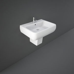 Aufsatzwaschbecken / rechteckig / Keramik / modern
