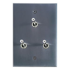 Kippschalter / Einbau / 3-Fach / Messing