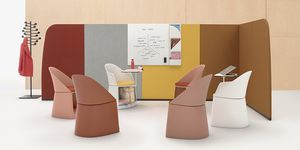 bodenstehende Bürotrennwand / Stoff / modulierbarer