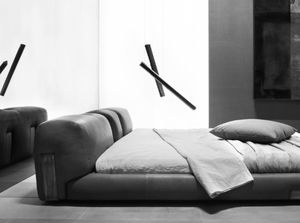 Doppelbett / modern / Polster / gepolstertes Kopfteil