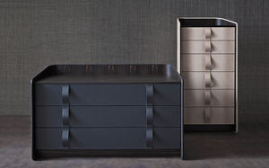 moderne Kommode / Holz / Leder / von Carlo Colombo