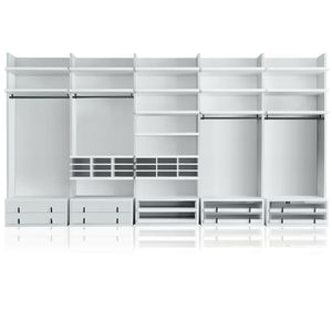 wandmontierter begehbarer Kleiderschrank