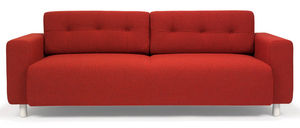 modernes Sofa / Leder / Stahl / Stoff