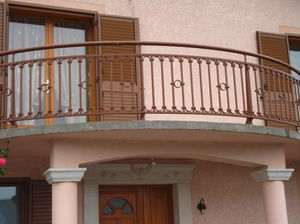 Aluminium-Geländer / mit Stangen / Außenbereich / für Treppen