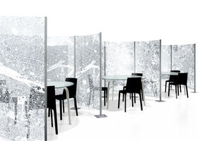 bodenstehende Bürotrennwand / Polycarbonat / modulierbarer