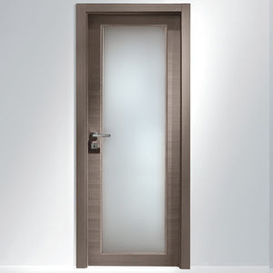 Tür für Innenbereich / einflügelig / Glas / Laminat