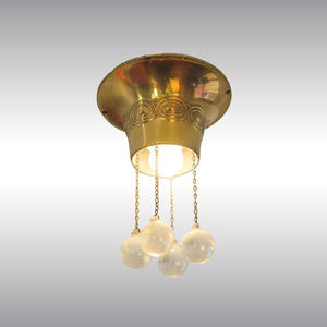 klassische Deckenleuchte / Glas / Messing / LED