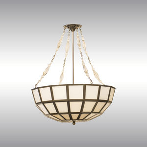 klassischer Lüster / Glas / Messing / Glühlampen