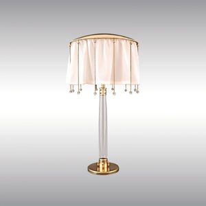 Bürolampe / klassisch / Seide / Messing