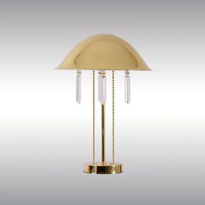 Tischlampe / klassisch / Kristall / Messing