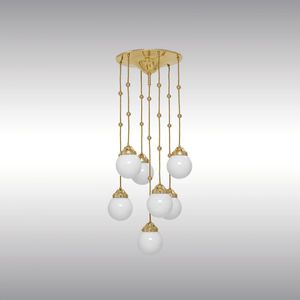 klassische Deckenleuchte / Glas / Messing / LED