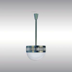 klassische Deckenleuchte / Glas / Messing / LED