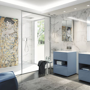 rechteckige Duschwanne / zum Aufstellen / aus Corian® / extraflach
