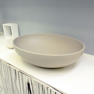 Aufsatzwaschbecken / oval / Verbundwerkstoff / modern