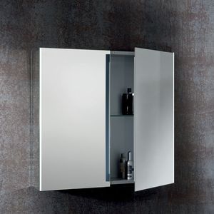 Badezimmer-Schrank / mit Spiegel / modern / Glas / wandmontiert