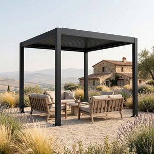 Pergola mit Bodenverankerung