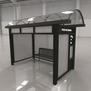 Polycarbonat-Buswartehalle