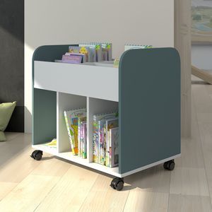 Bücherregal mit Rollen
