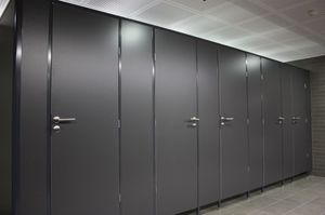 WC-Trennwand / Aluminium