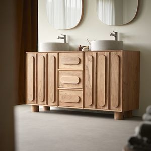 doppelter Waschbeckenunterschrank