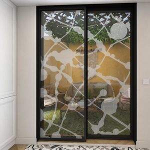 Glasscheibe mit Sandstrahlung 1