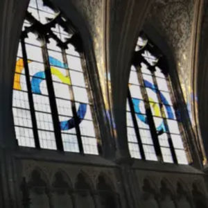 geblasene Glasscheibe