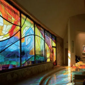 geblasene Glasscheibe