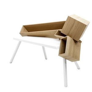 Schreibtisch aus Eiche / aus MDF / aus Sperrholz / originelles Design
