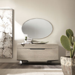 wandmontierter Spiegel / hängend / modern / oval
