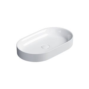 Aufsatzwaschbecken / oval / Keramik / modern