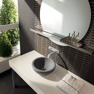 Aufsatzhandwaschbecken / rund / Marmor