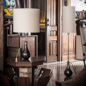 Tischlampe / klassisch / Messing / Nickel