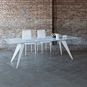 Moderner Esstisch - BARONE - BONTEMPI CASA - Glas / rund