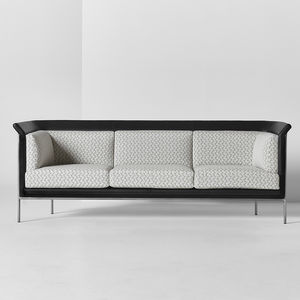modernes Sofa / Stoff / Leder / Stahl