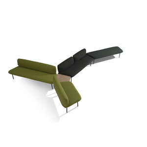 modulare Polsterbank / modern / Stoff / Holz