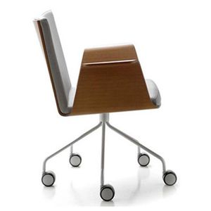 moderner Bürostuhl / mit Rollen / drehbar / mit Armlehnen