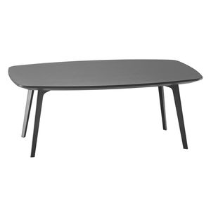 moderner Couchtisch / aus MDF / aus Sperrholz / mit Fußgestell aus Stahl