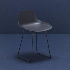 moderner Stuhl / Kufen / recycelbar / 100% Recycling